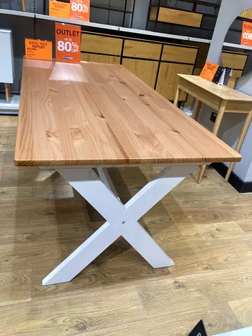 Stylish Wooden Dining Table with X-Base