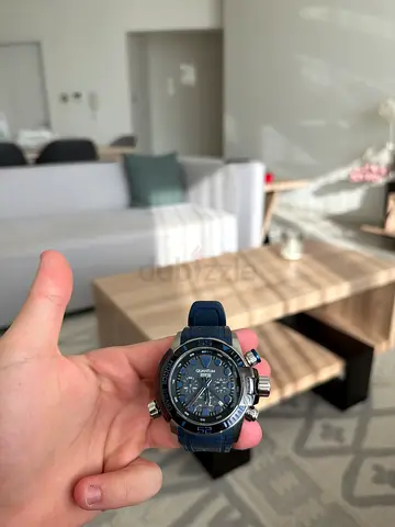 Quantum Elegant Mens Sport Watch with Blue Dial