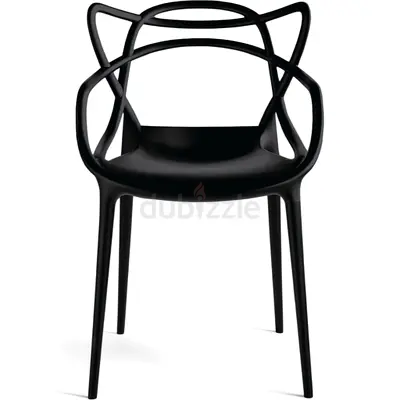 Black Masters Style Dining Armchair | Modern Sculptural Plastic Seating