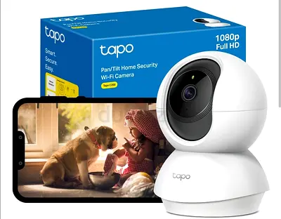 Tapo Pan/Tilt 1080p Camera + 128GB memory card.
