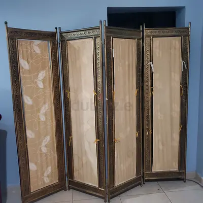 Elegant Folding Screen with Intricate Design