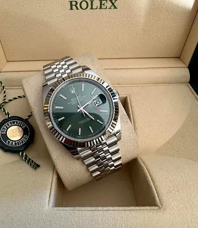 SC Rolex DateJust Mint Green 1-1