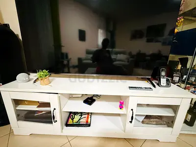 Elegant White Entertainment Center for Sale