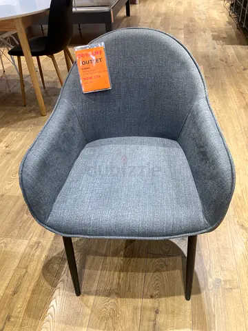 Comfortable Grey Upholstered Accent Chair
