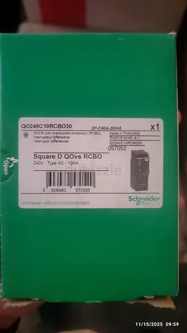 Square D 0.0V RCBO Circuit Breaker for Reliable Protection