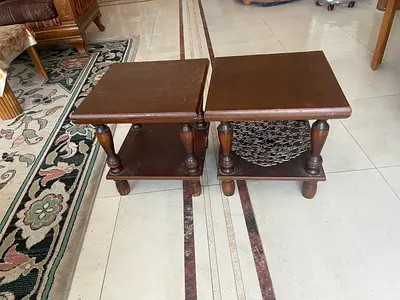 Sturdy Wooden Side Tables with Traditional Design