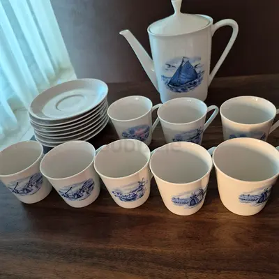 Bavarian Porzellan Espresso Tea Cup Blue Delft Dutch Designs Porcelain