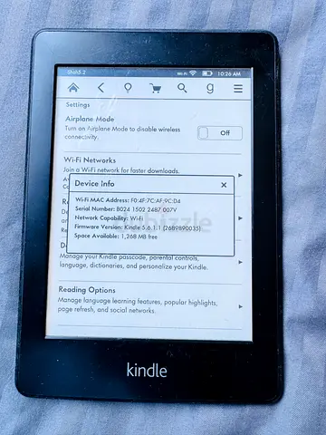 Amazon Kindle Paperwhite Book Reader Version 6