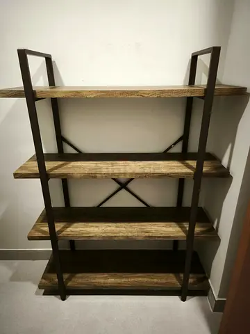 Sturdy Bookcase with Rustic Finish