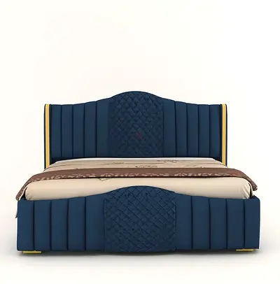 Modern Upholstered Queen Size Bed With Box Storage for Bedroom | Wooden