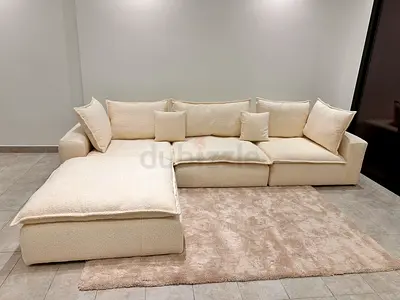 Feather  filled Marina Home Stylish Modern L-Shaped Sofa Sets