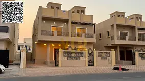 A luxury super deluxe villa for sale in the Halio 2 area of ​​Ajman with a pool at a price that 