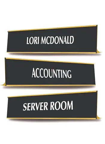 Aluminum Name Plate Holder for Desk Office Business Door Sign Holder