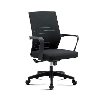 Ergonomic Mesh Office Chair with Armrests and Swivel Wheels | Modern Desk Seating