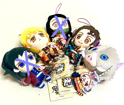 Demon Slayer X Raccoon Rascal Chibi Plush Toys