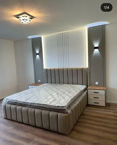 Elegant and Modern Bed with Nightstands for Sale