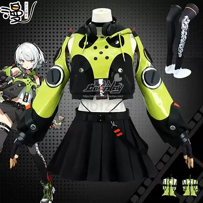 Complete Cosplay Costume Set with Accessories Game Zenless Zone Zero/ZZZ brand new white wig Anby
