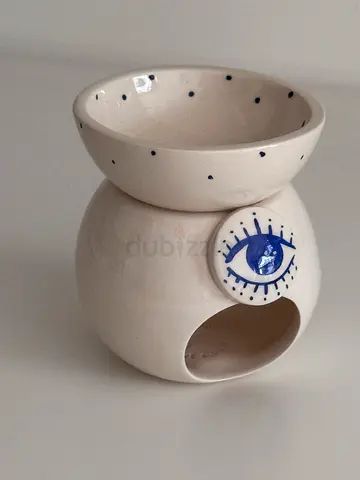 Unique Artistic Ceramic candle holder with oil holder Decorative Piece