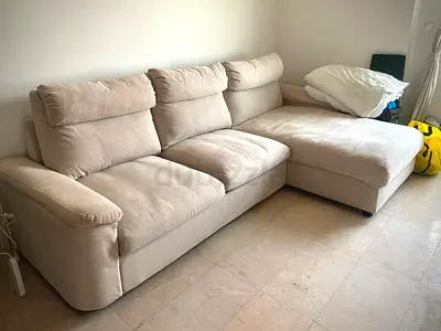 Great Condition Ikea Lidhult L Shape Sofa Bed with Storage
