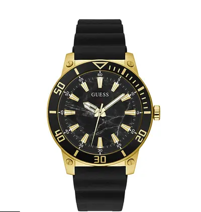 Stylish Guess Black and Gold Watch