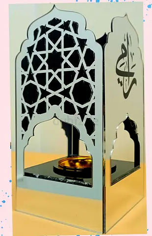 Luxurious acrylic Incense Burner that can stand on a table with choice to customize it with Arabic