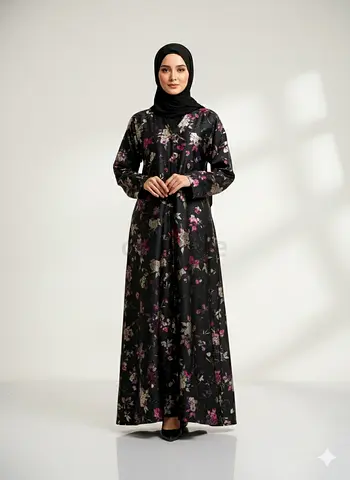 Elegant Floral Abaya for Sale