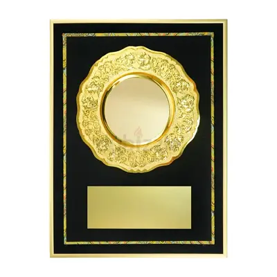 Aluminum Award Plaque A3 Size with Stand  Gold Plate in Presentation Box