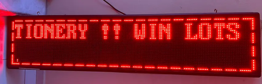 LED Banner Display for Sale - In Good Condition!