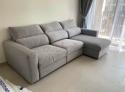 Cozy Grey L-Shaped Sofa for Comfortable Living Room