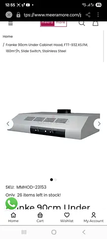 Frankie 90cm Under Cabinet Hood in Stainless Steel still in original packing