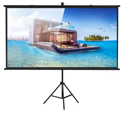 150”projector screen with stand Portable Foldable Projection Movie Screen Fabric