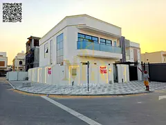 For sale a luxury villa in Al-Bahiyah - Ajman angle | 5 master bedrooms Two floors + roof including