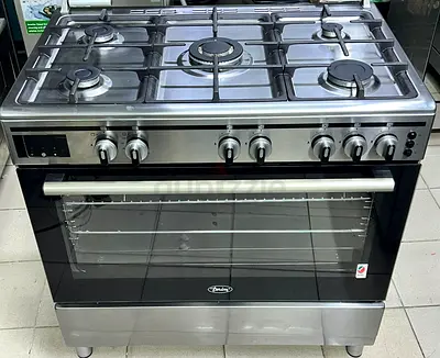 Terim brand cooker full gas 90by60cm 5 burnal latest model with fan and digital and with baking gril