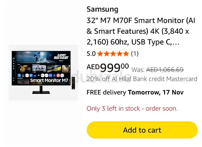 Samsung 32 M7 M70F /Samsung 27’’ monitor/ safe