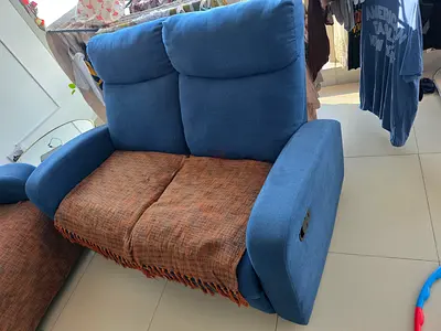 Price Reduced...5 seater Comfortable Blue Recliner Couch for Sale.
