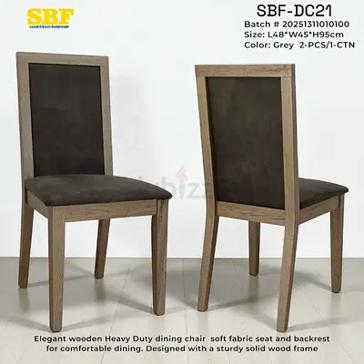 Elegant Grey Wooden Dining Chair Set for Comfortable Dining