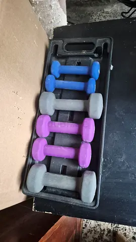 Neoprene coated dumbells .5 to 1.5kgs