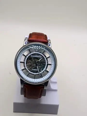 EMPORIO ARMANI automatic  Stylish Mechanical Mens Watch with Leather Strap