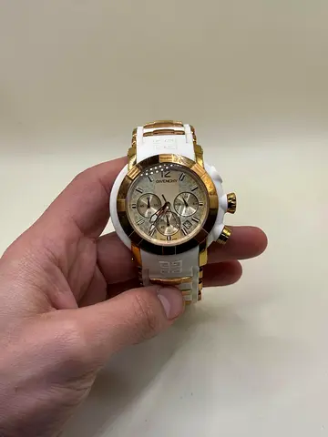 Original Givenchy golden Stainless Steel Rubber Watch