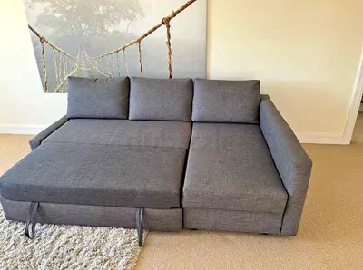 Comfortable L-Shaped Grey Sofa for Sale