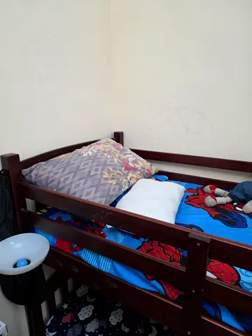 Comfortable Kids Bunk Bed with Spiderman Bedding