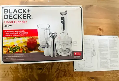 Black+Decker Hand Blender Set 4- Perfect Cooking, Grinding, Baking etc