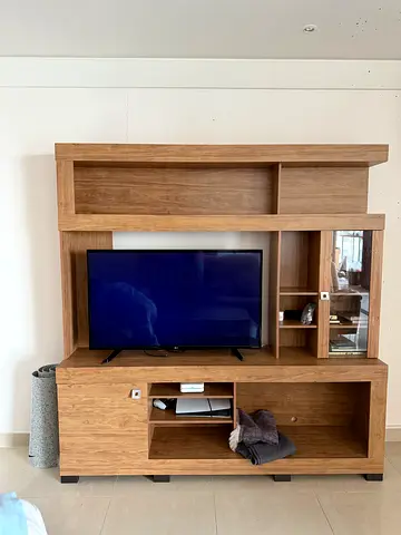TV shelf , wall unit