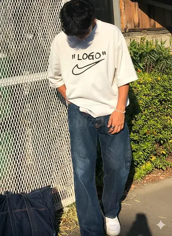 Casual Nike T-Shirt with Denim Look