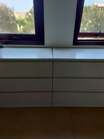 Modern White Six-Drawer Dresser