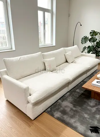 Marina home luscious feather filled sofa set super white color