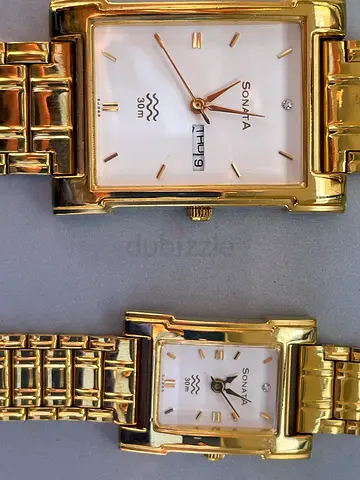 Elegant Sonata 18k Gold plated Watches - for couple QUICK SALE