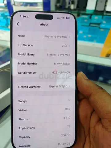 Iphone 16 pro max;Natural Titanium ;256GB