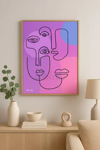 فن تجريدي حديث بأسلوب Line Art