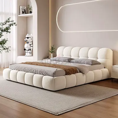 Cream colour luxury 180*200 king size Buble Bed